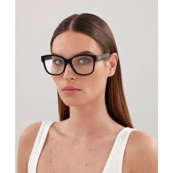 NEW Gucci Eyeglasses GG0038ON 011 Black Green Transperent - Picture 1 of 9